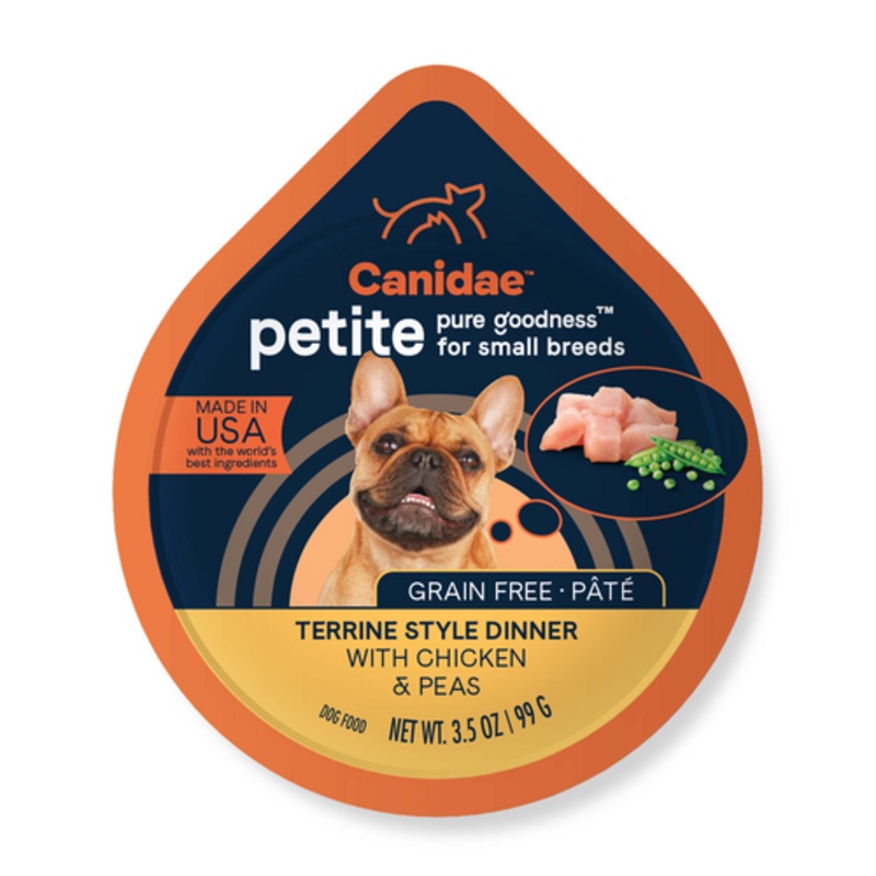 Canidae PURE Petite Grain Free, Limited Ingredient, Small Breed Wet Dog Food, Pt Chicken and Peas