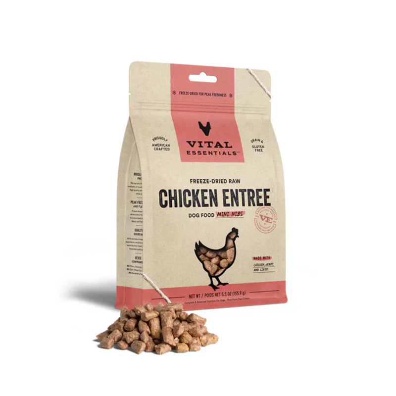 Vital Essentials Freeze-Dried Raw Mini Nibs Chicken Entree 14 oz. LOWEST PRICE    (B-VE 10)