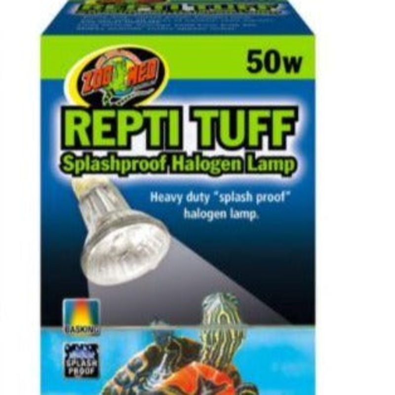 Zoo Med Repti Tuff Splashproof Halogen Lamps – Turtle Basking Bulb 50 Watt