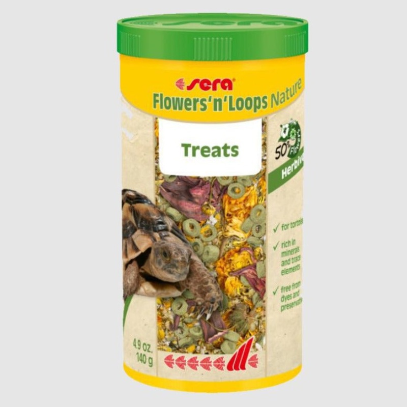 Sera Tortoise Flowers N Loops Nature Food & Treat 4.2 oz