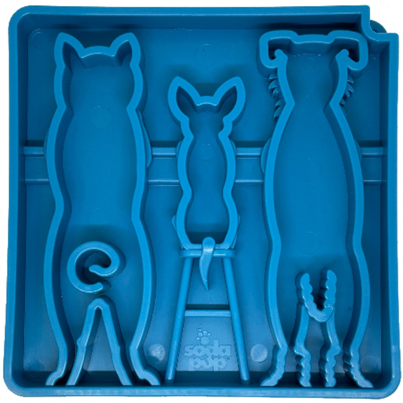 SodaPup Waiting Dogs eTray Enrichment Slow Feeder Tray Blue
