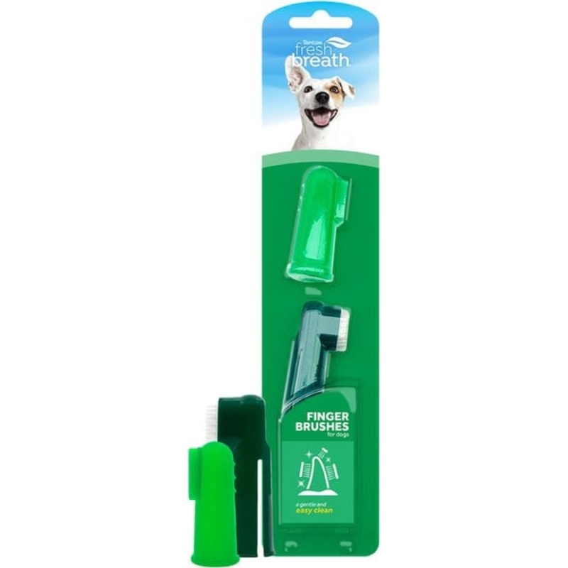 TropiClean Fresh Breath Finger Brush Dog Toothbrushes 2 pack