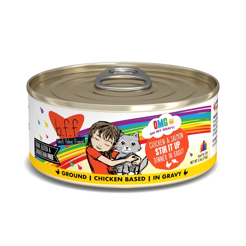 Weruva B.F.F. Oh My Gravy (OMG) Chicken & Salmon Stir It Up Single 5.5oz