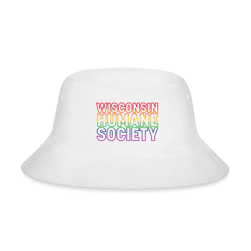 WHS Pride Rainbow Bucket Hat white