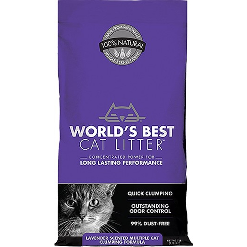 World’s Nest Multiple Cat Lavender Scented Clumping Litter 7 lb