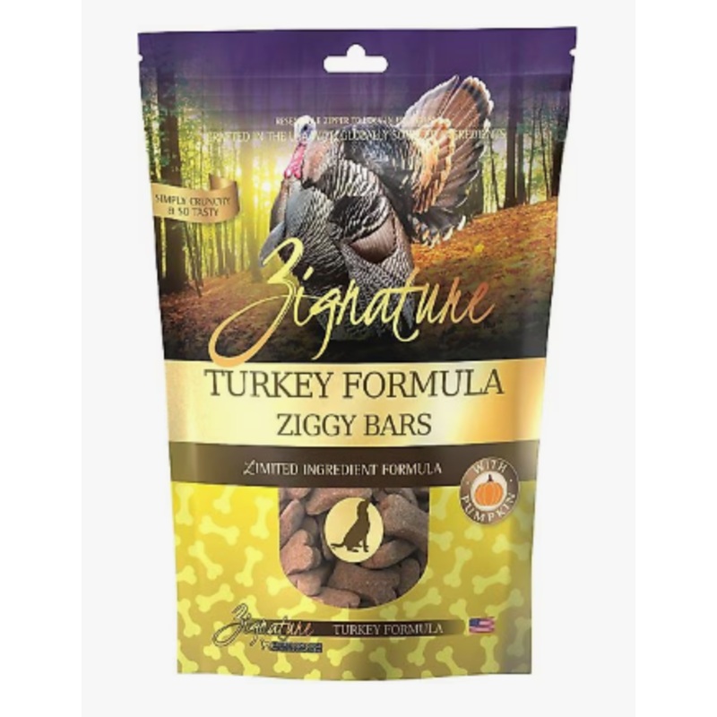 Zignature Dog Treat GF Ziggy Bars Turkey 12 oz