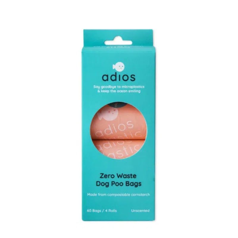 Adios Plastic Compstable Poo Bag Pink 8 x 15’s