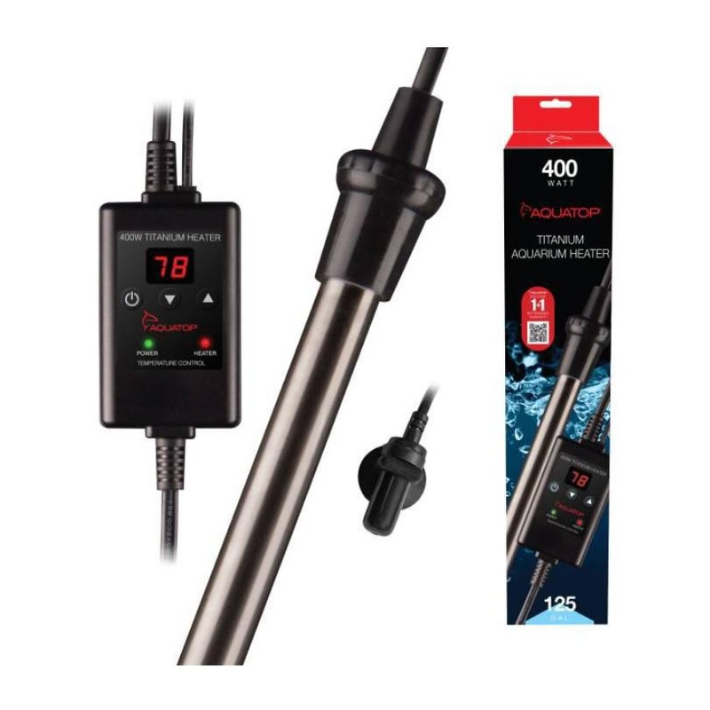 Aquatop Titanium Submersible Heater with Controller 400 watt