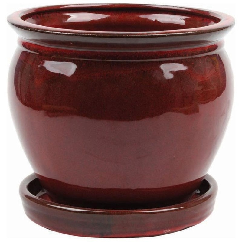 CLAYWORKS WISTERIA PLANTER 12 INCH RED