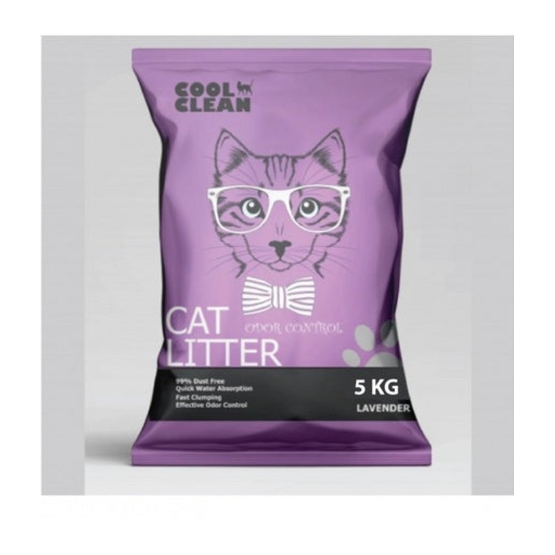 Cool Clean Clumping Cat Litter[Weight – 5kg, Flavor – Lavender]