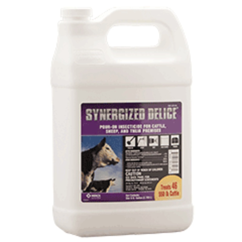 Merck Synergized Delice Pour-On Insecticide 1 Gallon
