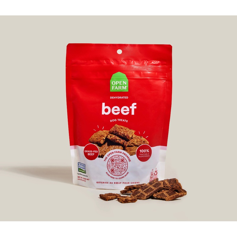 (PRICE) Open Farm Dehydrated Beef Dog Treats
