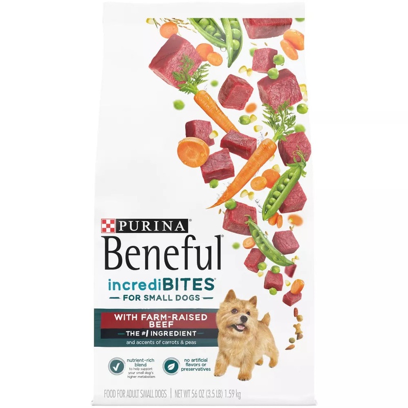 Purina Beneful IncrediBites With Farm-Raised Beef, Small Breed Dry Dog Food – 3.5 lb