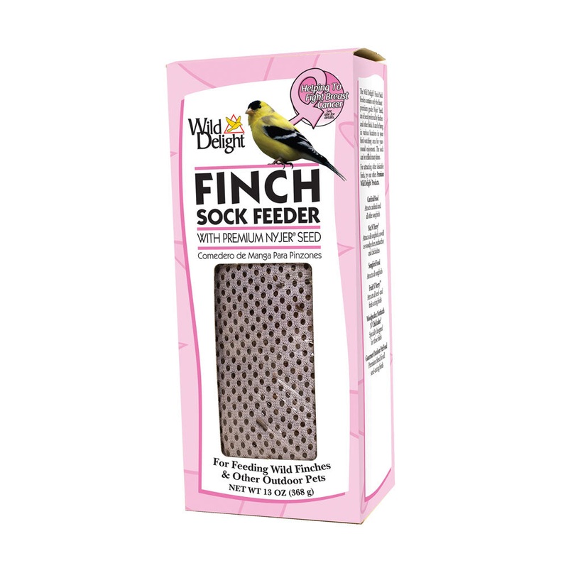 Wild Delight Finch Sock Feeder with Nyjer Seed for Birds 13 Oz