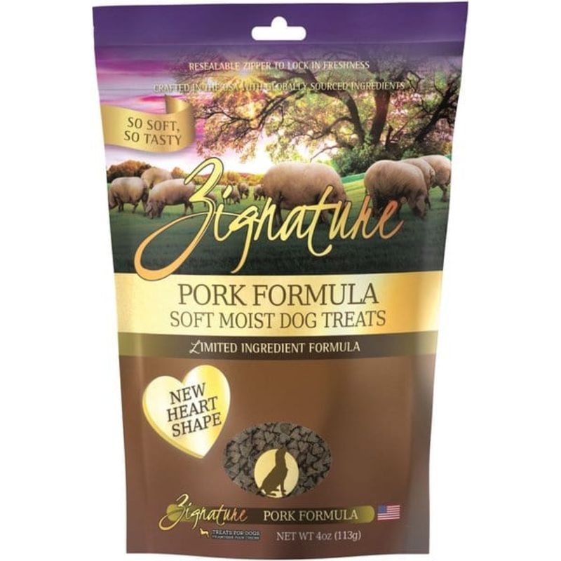 Zignature Pork Flavored Soft Dog Treats 4 oz