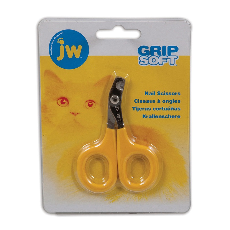 JW Gripsoft Cat Nail Clipper Gray/Yellow Color One Size
