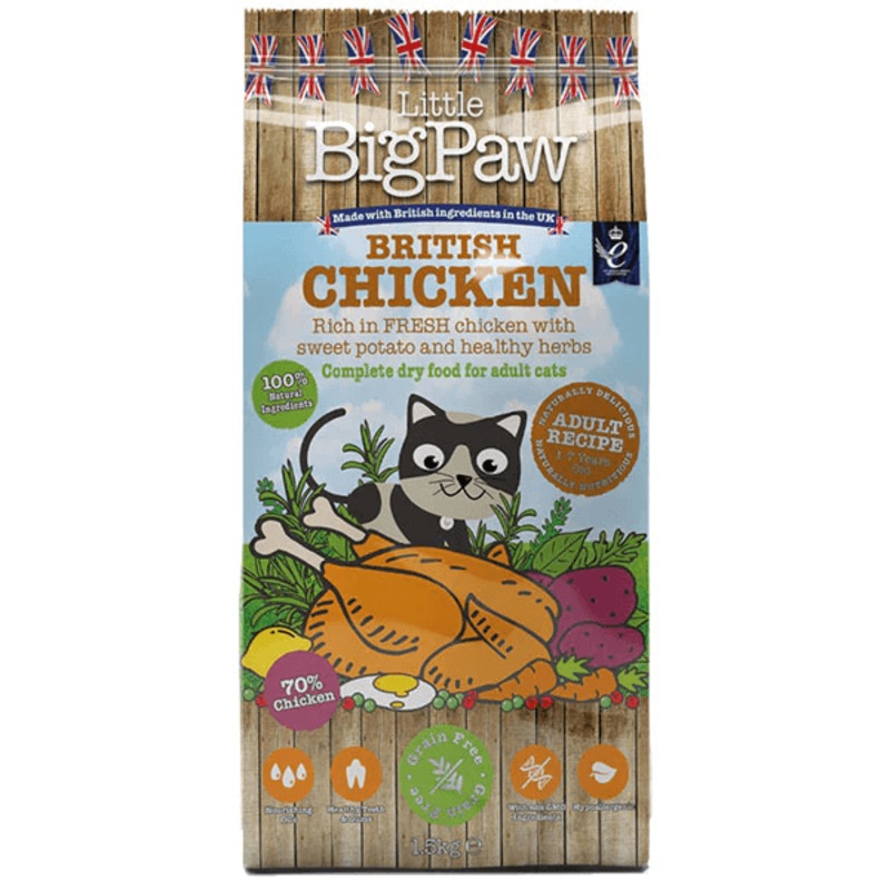 LIttle Big Paw – British Chicken Complete Dry Food for Adult Cats 1.5kg