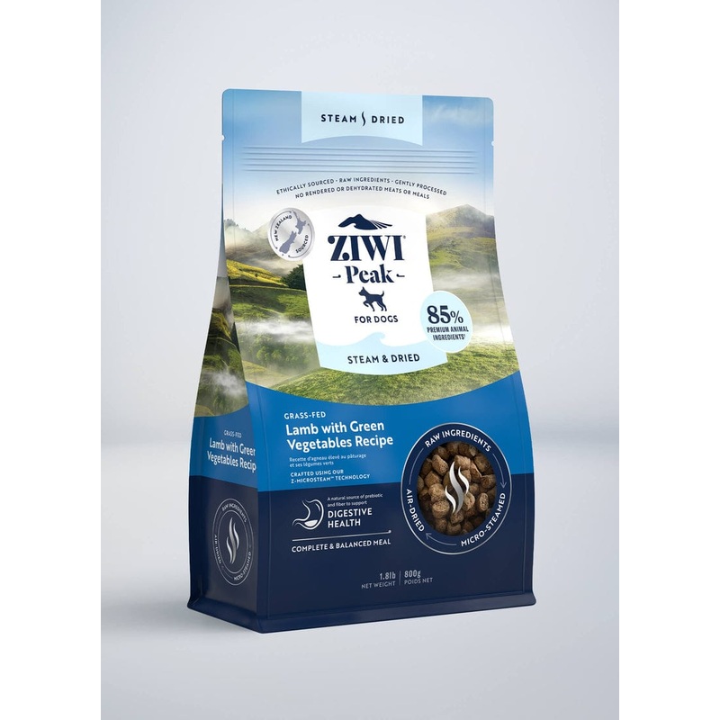 ZIWI Peak Steam & Dried Lamb with Green Vegetables Recipe Air-Dried Dog Food 1.8 lb