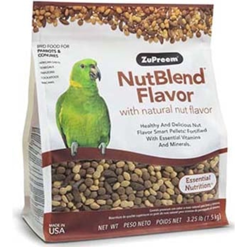 ZuPreem Nutblend Flavor Parrot & Conure Bird Food 3.25 lb.