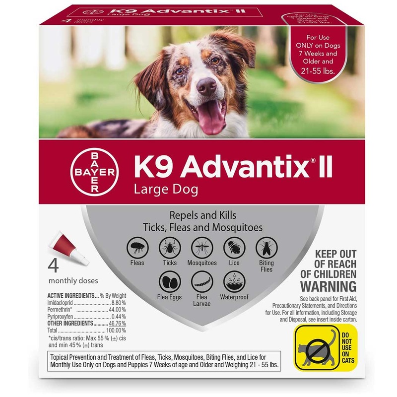 Advantix II for Large Dogs 21-55 lbs 4 pack 4-pk, for dogs 21-55 lbs.