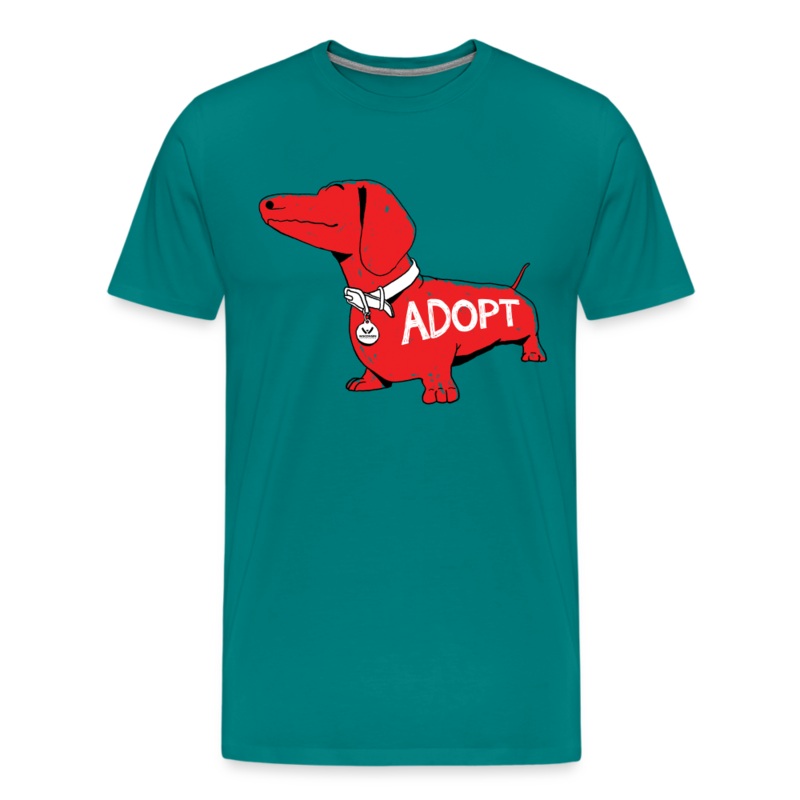 “Big Red Dog” Classic Premium T-Shirt teal S