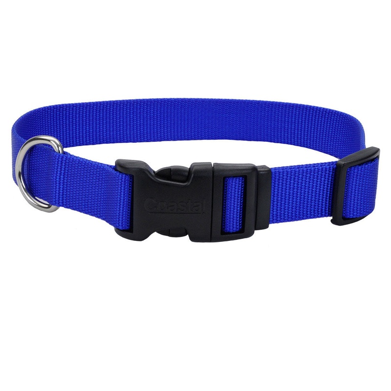 Coastal Adjustable Dog Collar with Plastic Buckle – Blue X-Small 8 – 12″