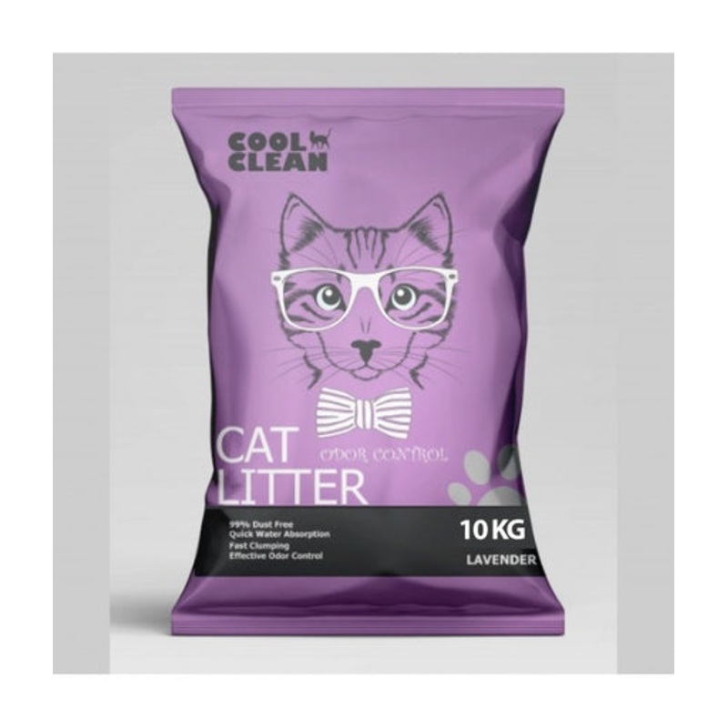 Cool Clean Clumping Cat Litter[Weight – 10kg, Flavor – Lavender]