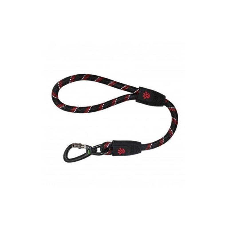 DOCO Reflective Traffic Rope Leash – Click & Lock Snap – 20 inch (Large)-DCROPE5020[Color – Red]