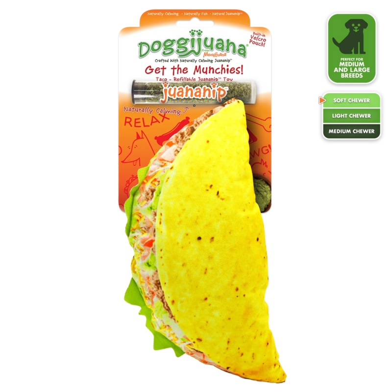 Doggijuana Get the Munchies Refillable Taco Toy