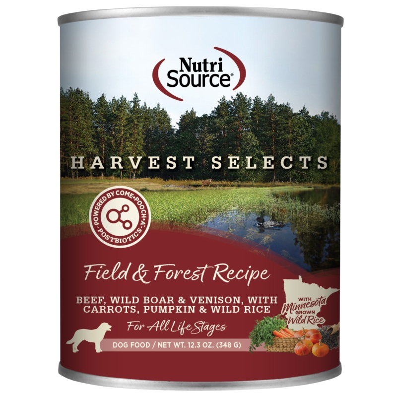 NutriSource Harvest Selects Field & Forest Recipe Dog Food 13 Oz Single Can