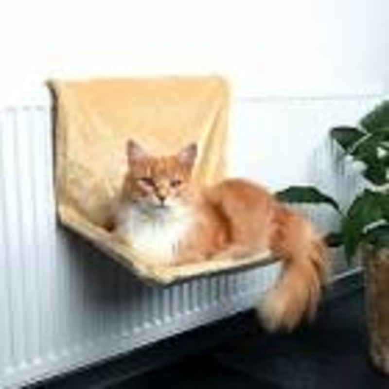 Radiator bed, plush 48 x 26 x 30 cm, beige