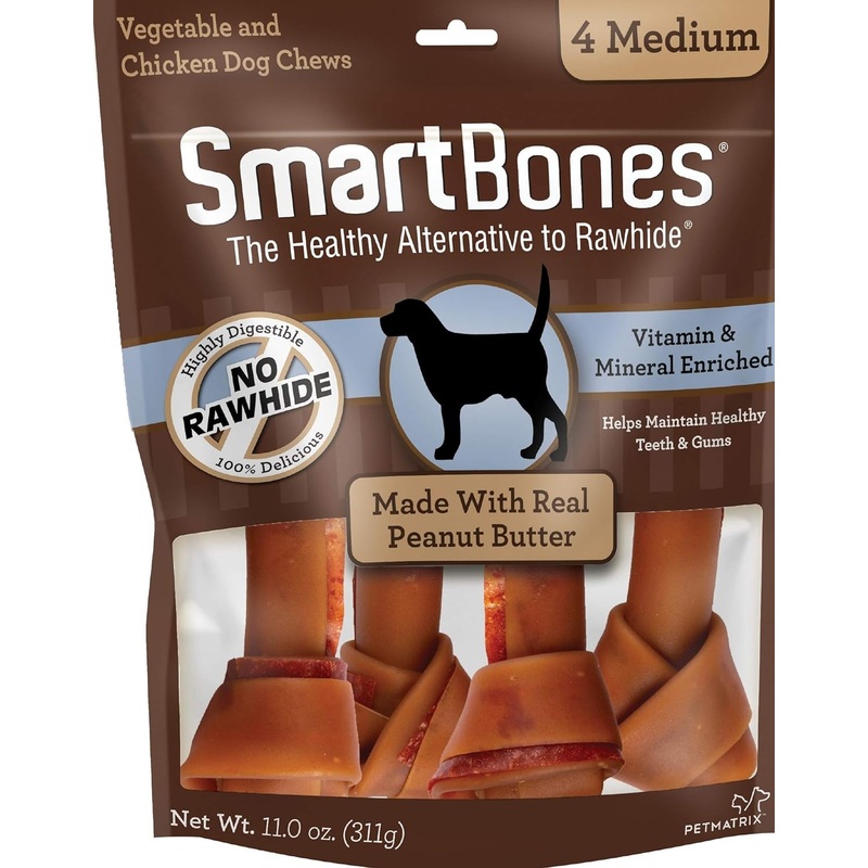 SmartBones Peanut Butter Dog Chew, Medium, 11 Oz