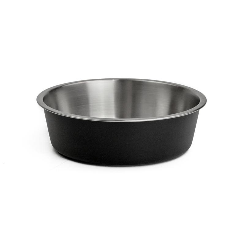 WagTime – Black Stainless Steel Dog Bowl (Medium) Medium Black