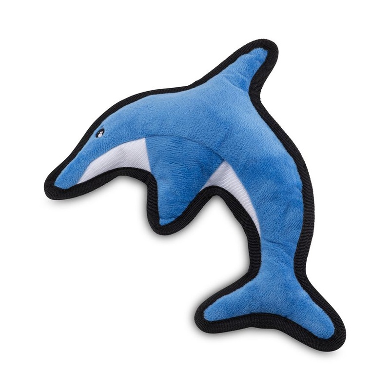 Beco Pets Rough & Tough Dolphin Recycled Dog Toy – BLUE LARGE
