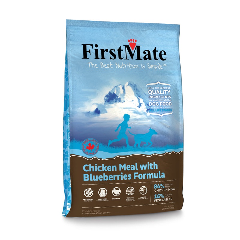 FirstMate Grain Free Chicken Meal with Blueberries Formula Dog Food 28.6 Lbs