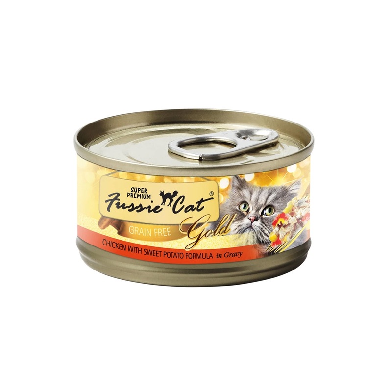 Fussie Cat Wet Cat Food – Chicken with Sweet Potato 2.8oz Can