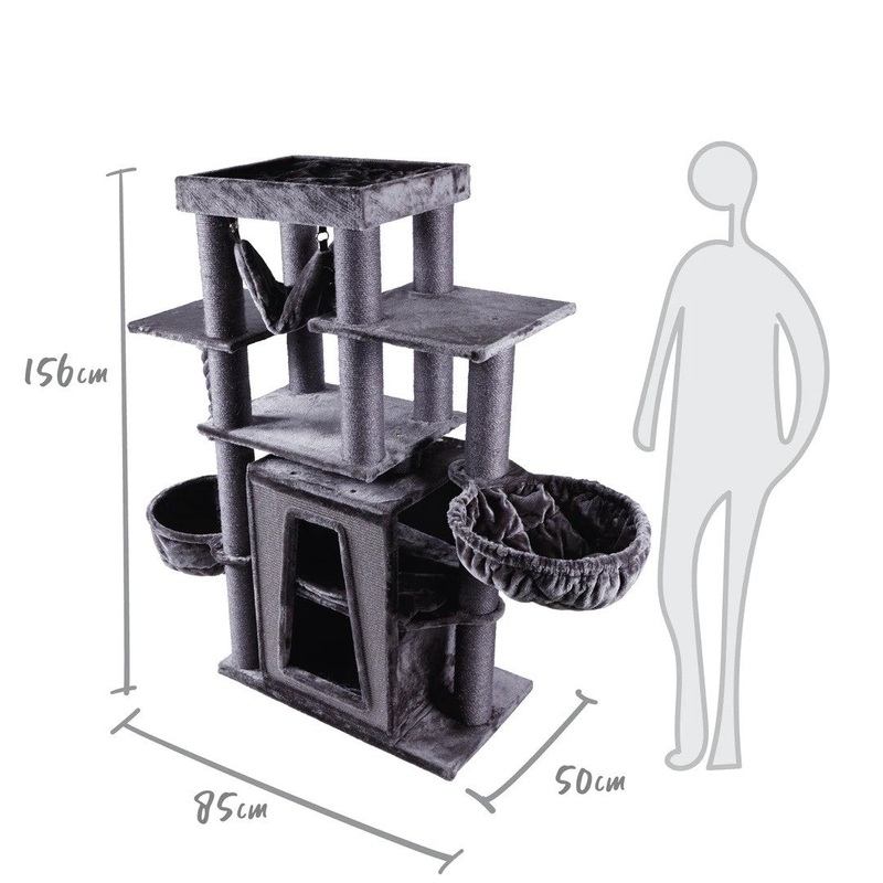 KAZOO CAT SCRATCHER KITTY TALL CUBBY PLAYGROUND (BOXED)