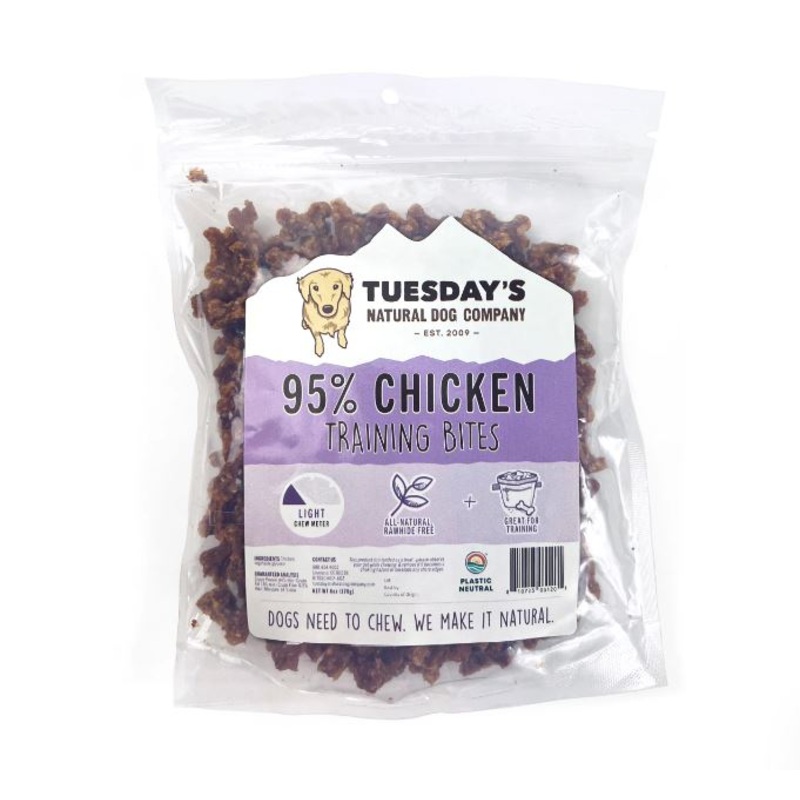 Tuesdays Natural Dog Company 95% Chicken Training Bites Dog Treats