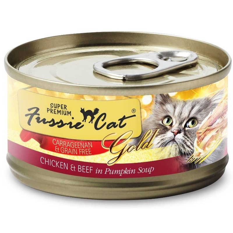 Fussie Cat Super Premium Grain Free Chicken & Beef in Pumpkin Soup Canned Cat Food
