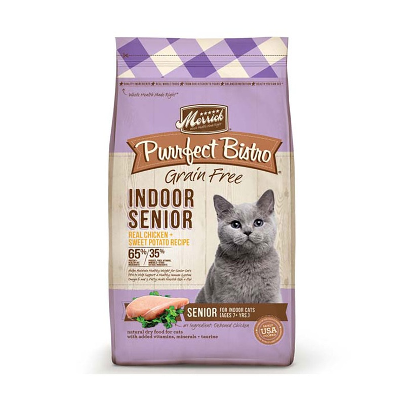 Merrick Purrfect Bistro Grain Free Healthy Senior Recipe Cat Food 4 Lbs