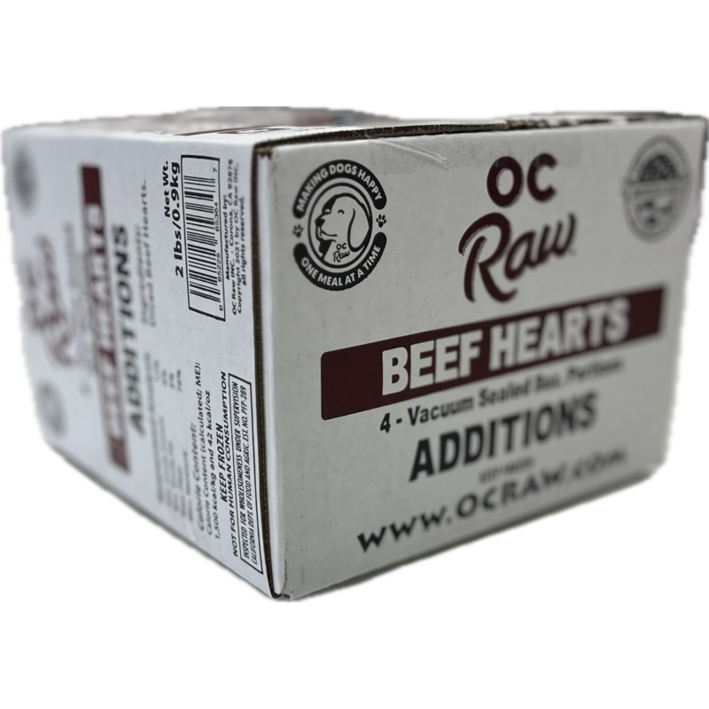 OC Raw Dog Beef Hearts Additions (2 LB)