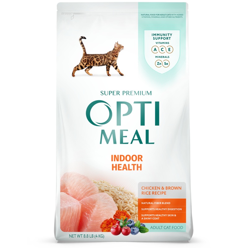 Optimeal Dry Cat Food 3.3lb Indoor Chicken
