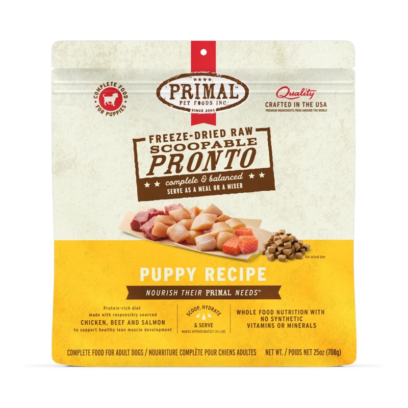 Primal Freeze-Dried Raw Scoopable Pronto Dog Food Puppy Recipe – 7oz