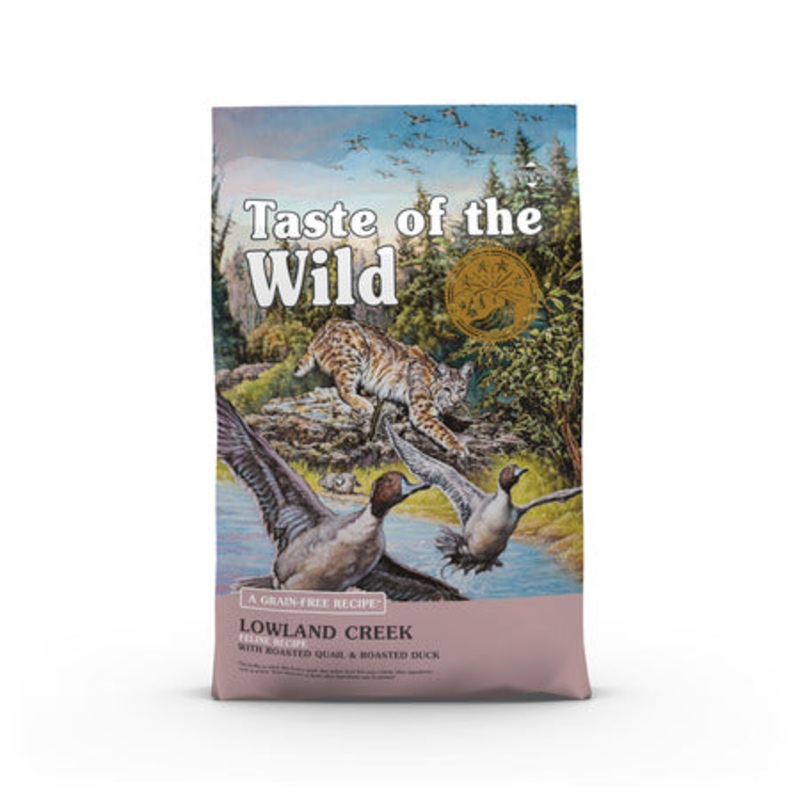 Taste of the Wild Lowland Creek Feline Recipe with Roasted Quail & Roasted Duck Dry Cat Food 5lb