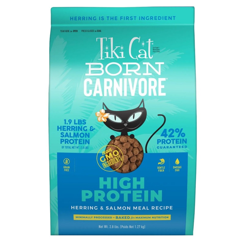 Tiki Cat Born Carnivore High Protein Herring & Salmon Dry Cat Food 5.6lb