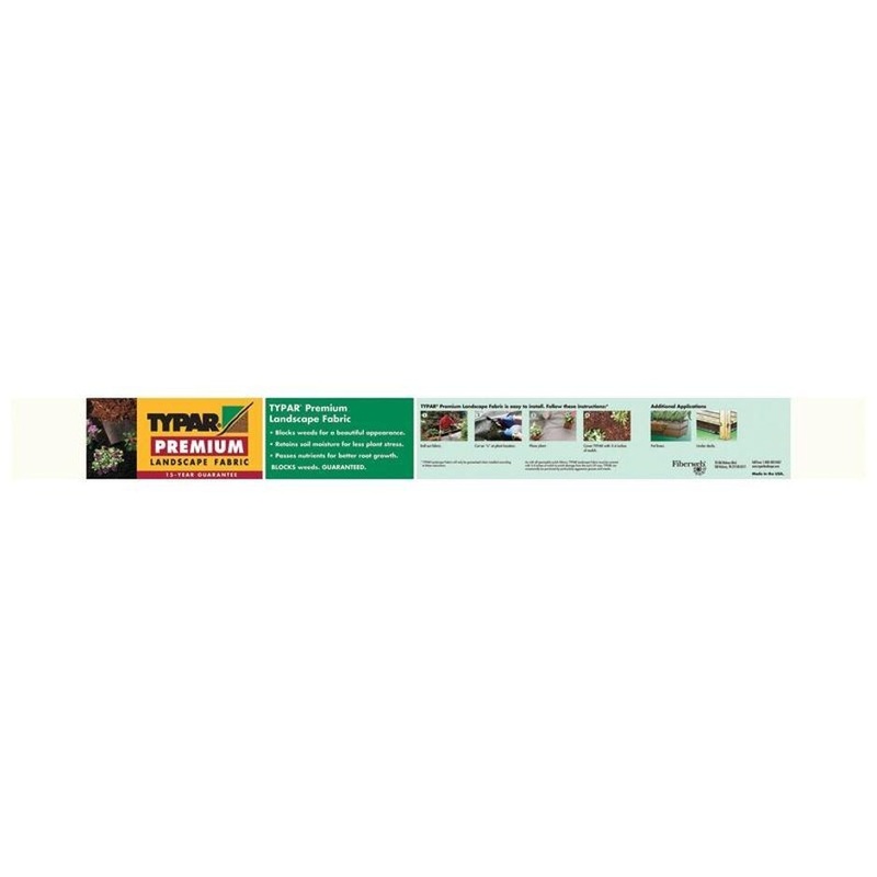 TYPAR PREMIUM LANDSCAPE FABRIC 3X25 FOOT BLACK