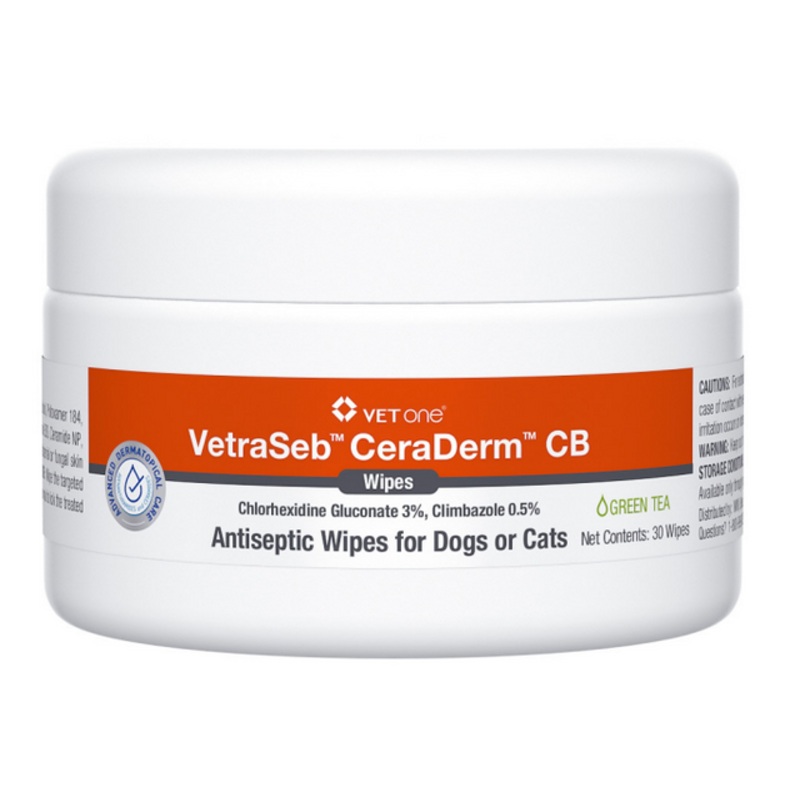 VetraSeb CeraDerm CB Wipes 30 count