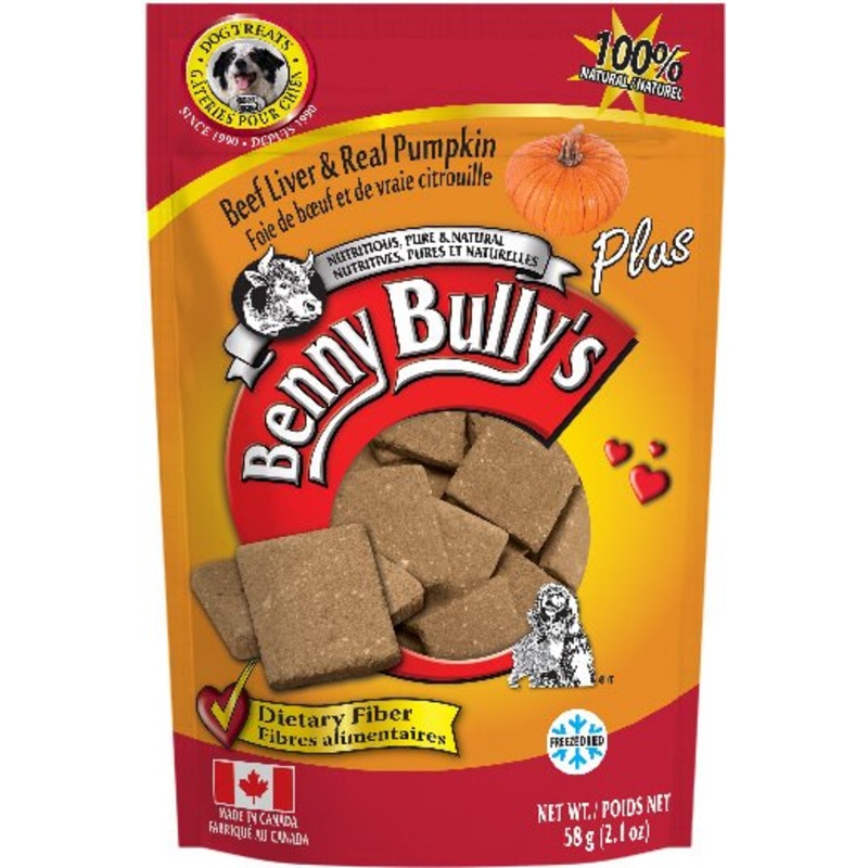 Benny Bullys Beef Liver Plus Pumpkin Dog Treats 58g