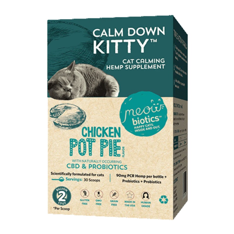 Meowbiotics Calm Down Kitty –  Cat Calming Hemp Supplement 3 oz