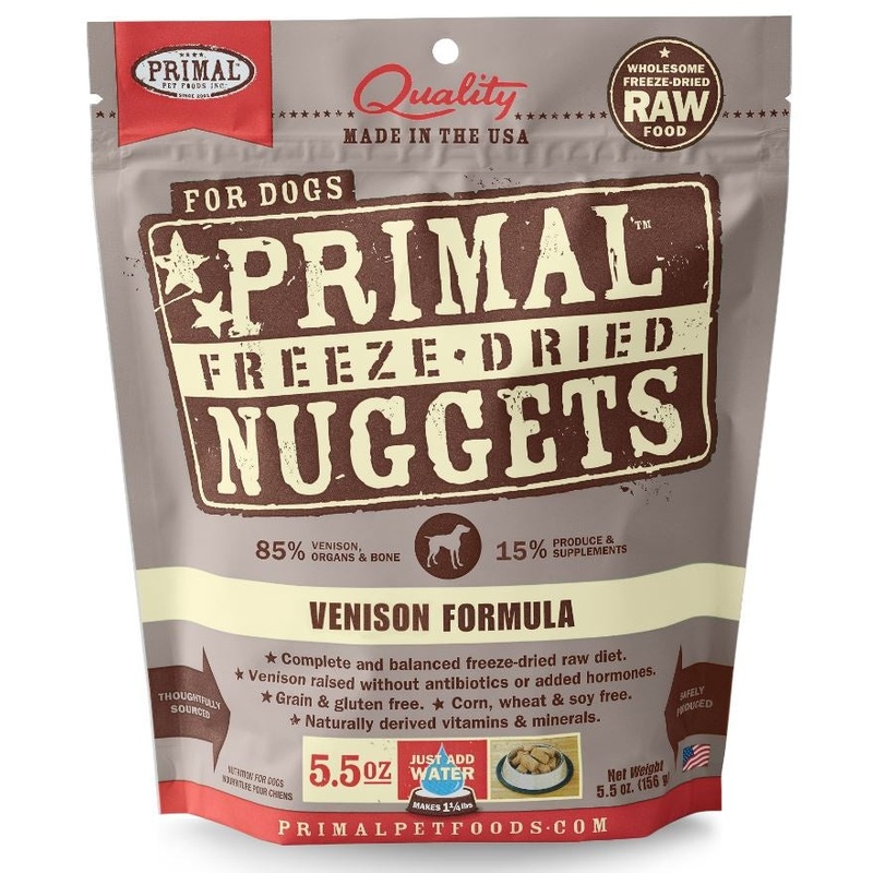 Nuggets Venison Formula Freeze-Dried Raw Grain-Free Dog Food 5.5 oz